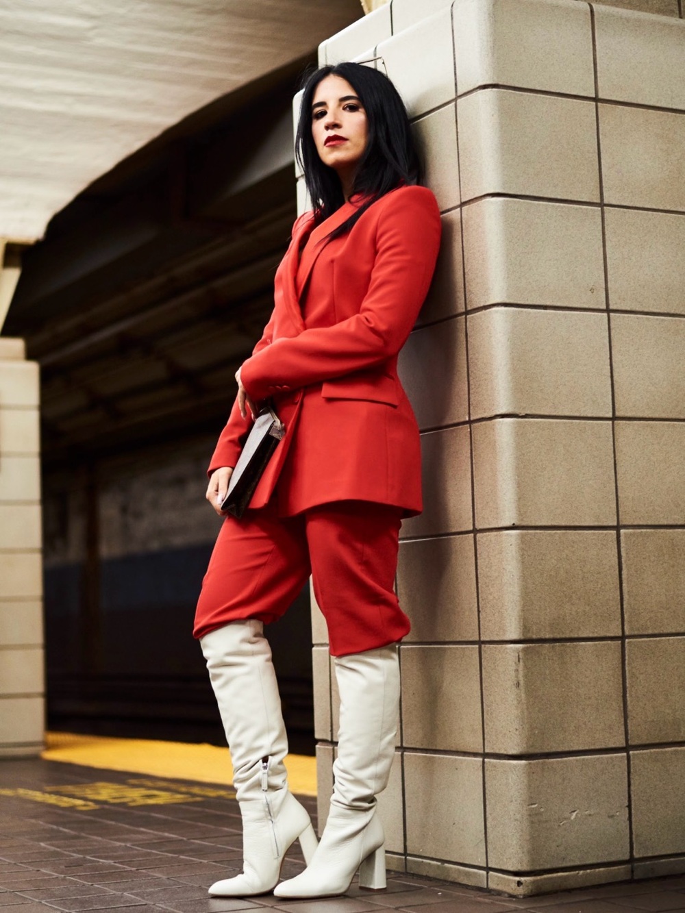 Zara Red Tailored blazer & Pantsuit